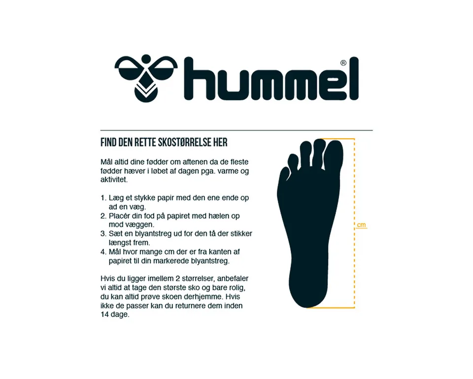 Hummel størrelsesguide