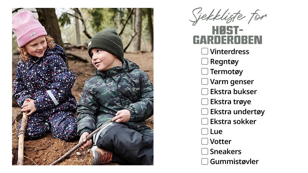 Sjekkliste for høsten