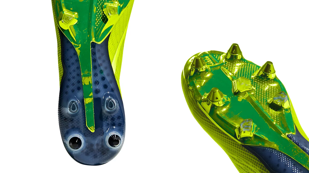 Voetbalschoenen groen blauw