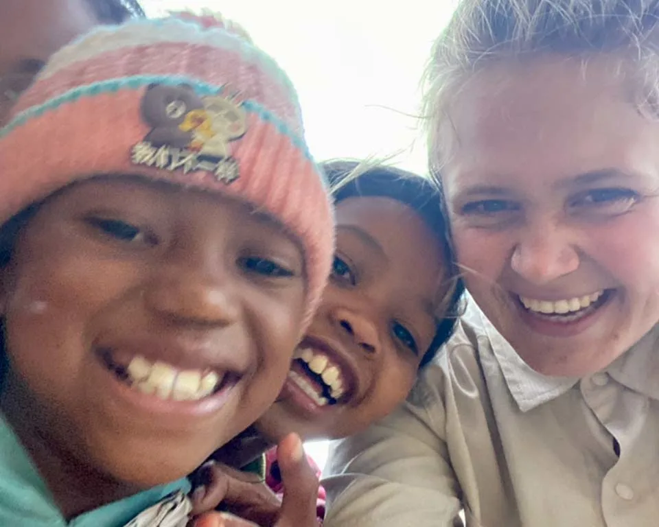 Selfie-beeld met kinderen