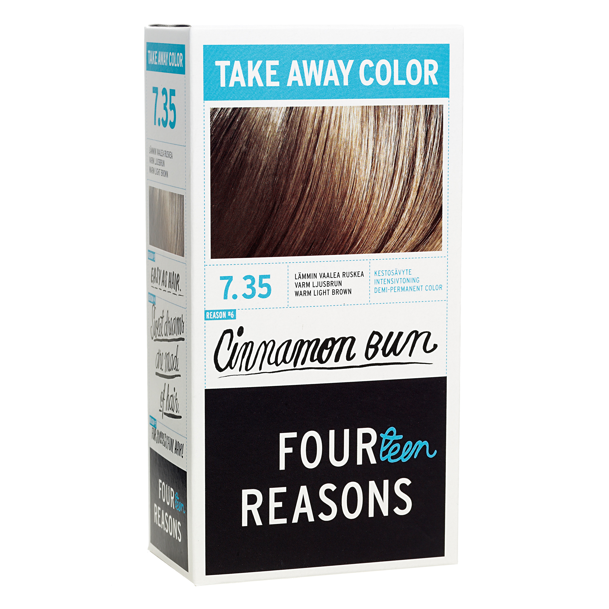 Take Away Color 7 35 Cinnamon Bun Warm Light Brown Demi