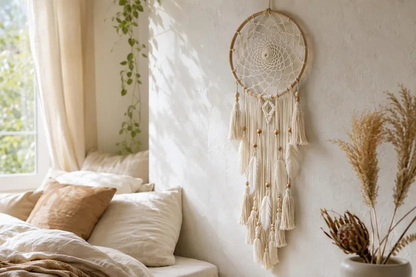 DIY : fabriquer un attrape-rêve en macramé