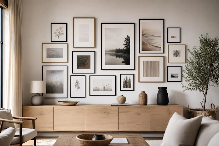 Mur de cadres : composer, aligner et fixer une galerie murale sans faux pas