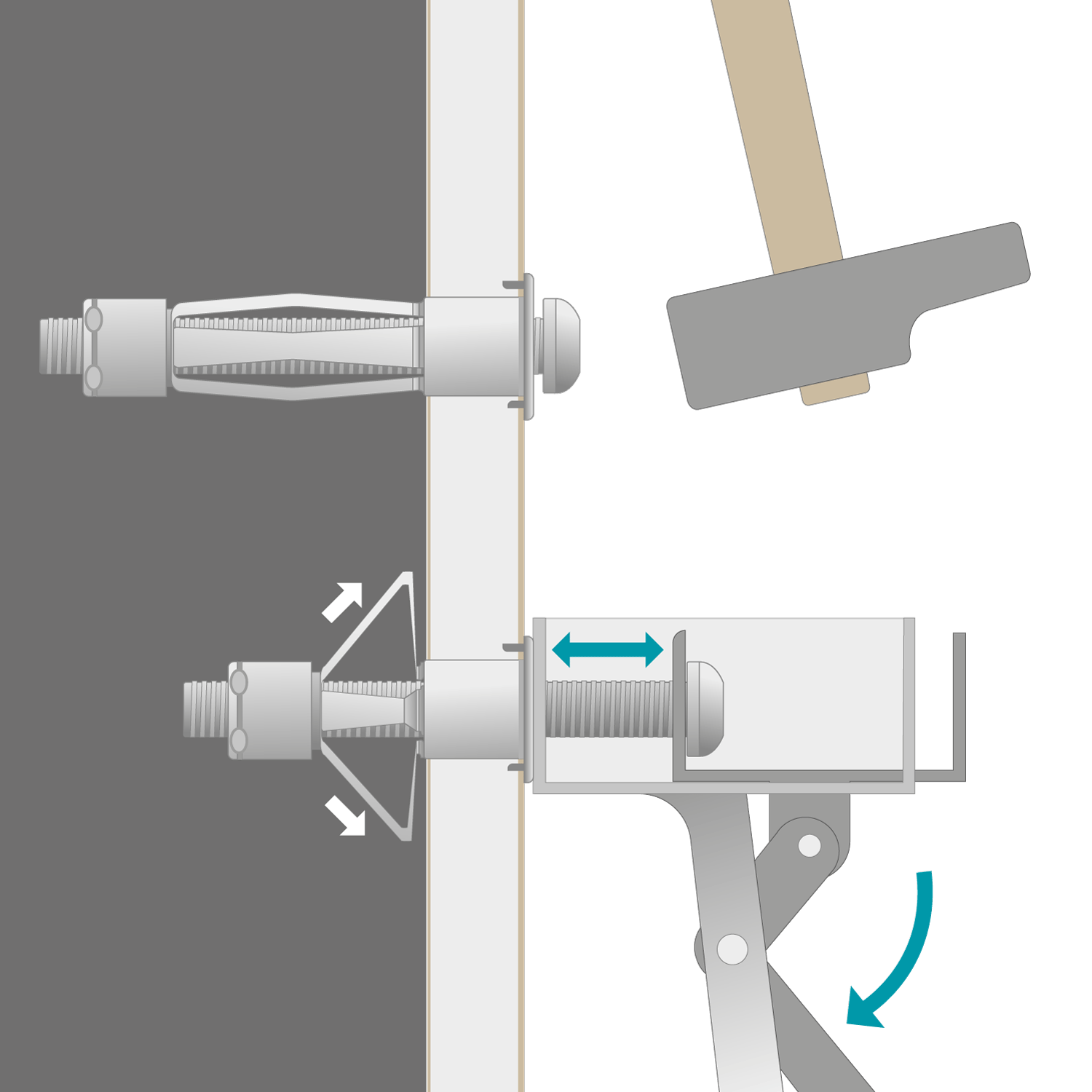 How to hang items on a plasterboard wall