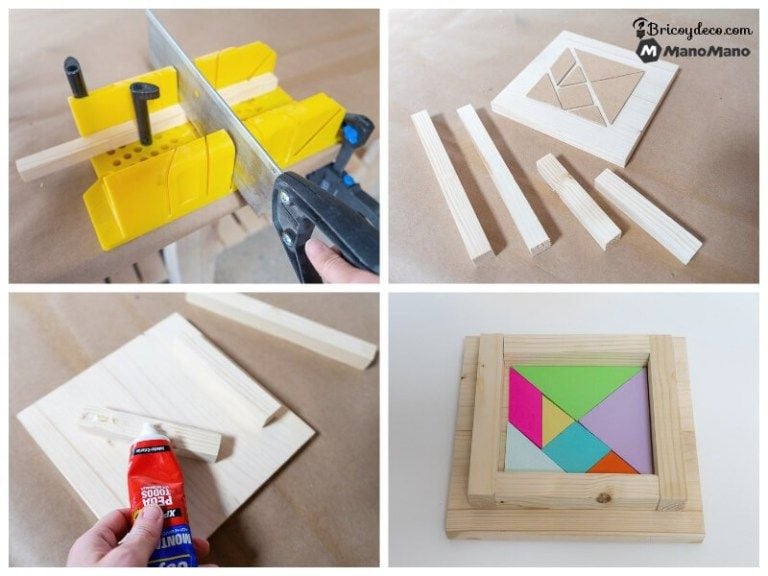 Tangram Holz-Puzzle – 180 Teile Mit 24 Vorlagekarten – Lernspielzeug Für Kinder Ab 3 Jahren