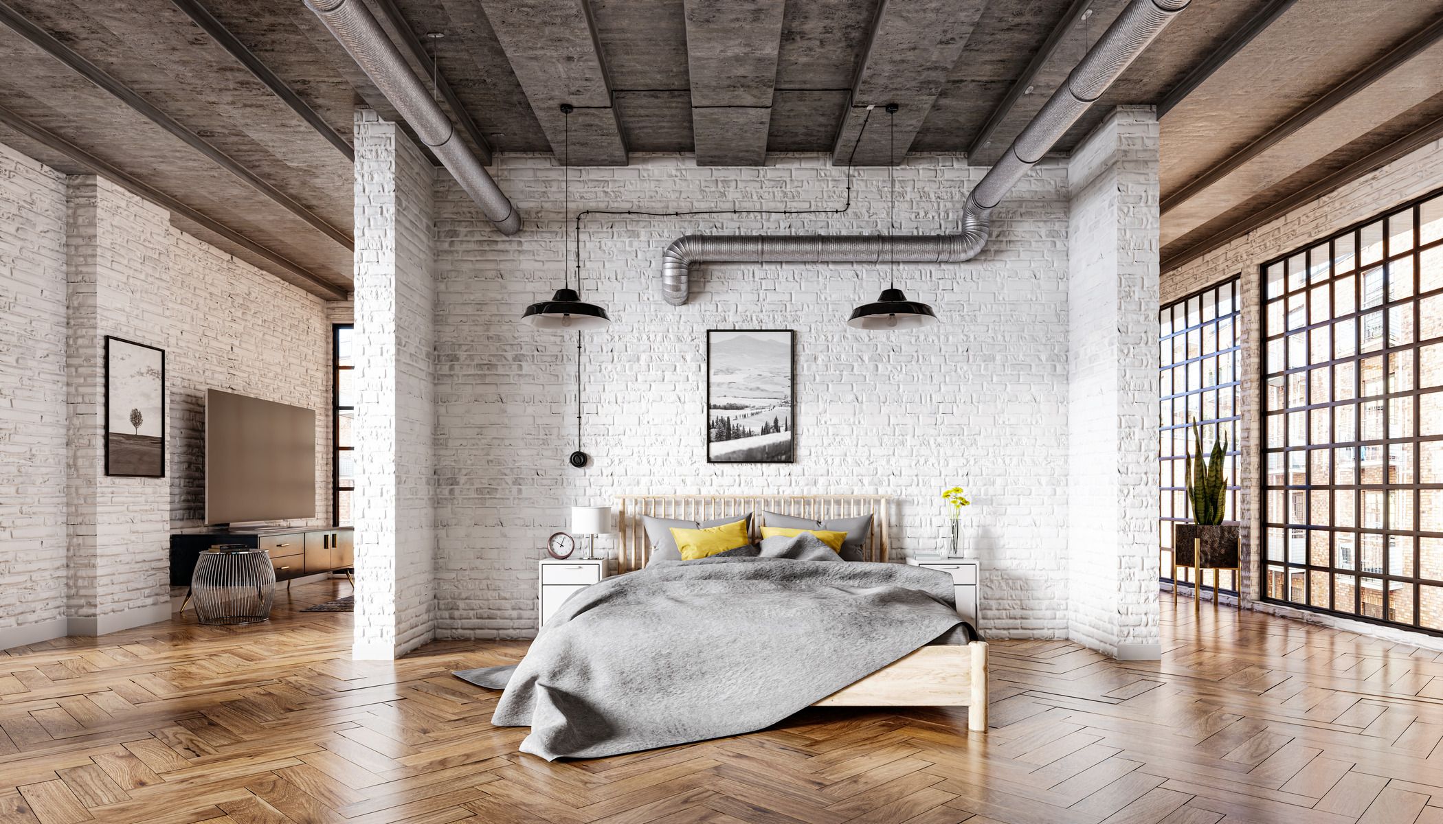 Industrial-style bedrooms: our design ideas