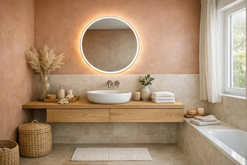 Salle de bain terracotta : l’équilibre parfait entre chaleur et caractère