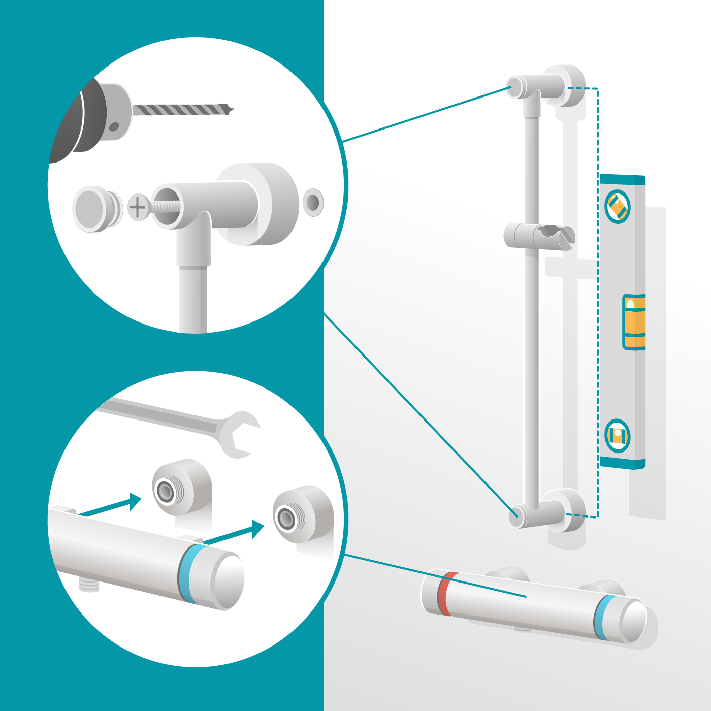 Tutorial cómo instalar una columna de ducha y sus accesorios. 