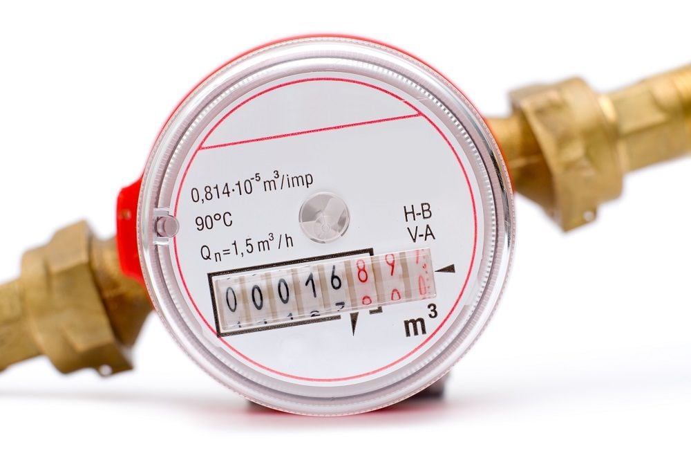 Compteur D'eau Inox - Occasion Très Bon état - Sans Marque