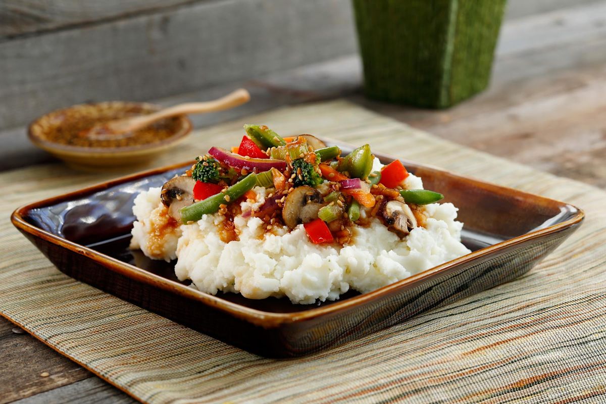 Stir Fry on Mashed – Featured Image