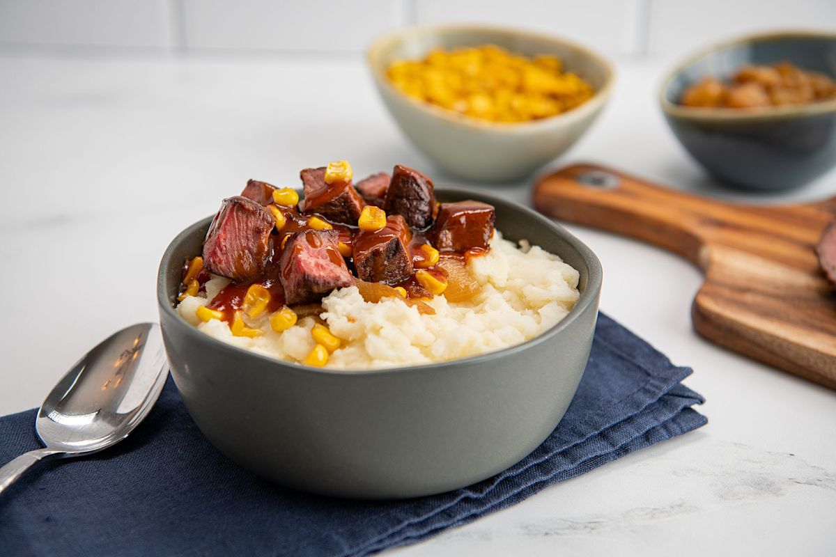 Fan Made - Steak Loaded Idahoan Mashed Potatoes – Featured Image