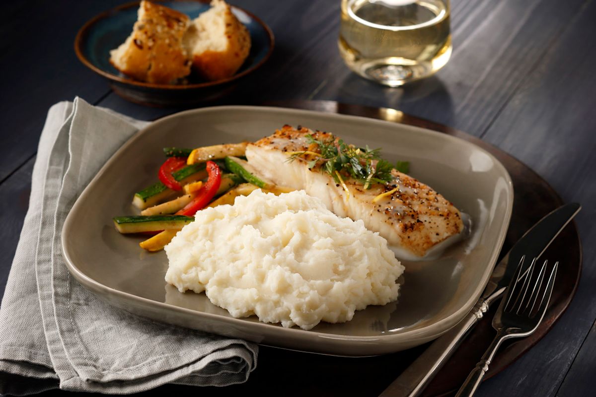 Seared Halibut with Lemon Butter Sauce & Sautéed Vegetables – Featured Image