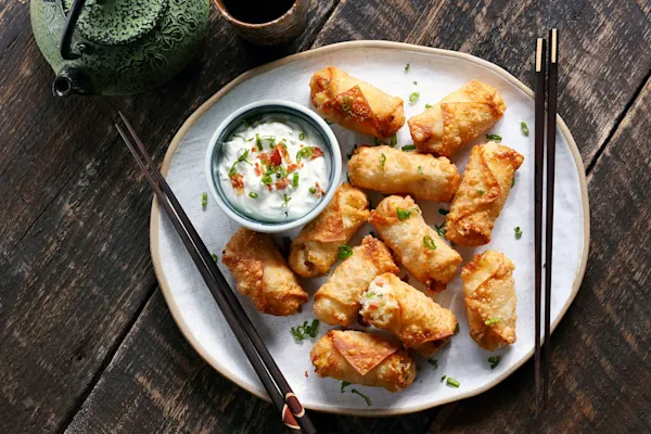 Loaded Mashed Potato Spring Rolls