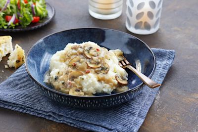 Idahoan® Chicken Broth Mashed Potatoes with Mushroom Gravy