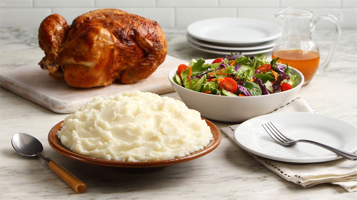 Rotisserie Chicken Dinner with Mashed Potatoes – Featured Image