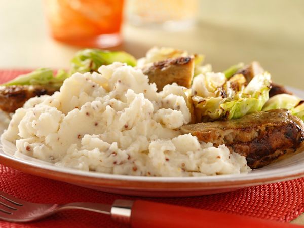 Cabbage, Sausage and Mustard Mashed