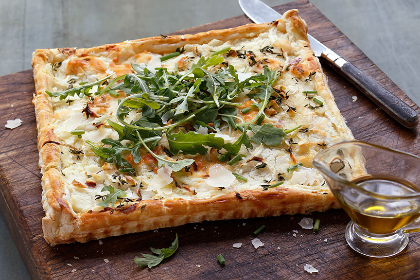 Garlic Parmesan Potato and Fennel Tart
