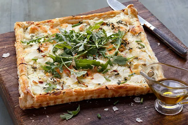 Garlic Parmesan Potato and Fennel Tart