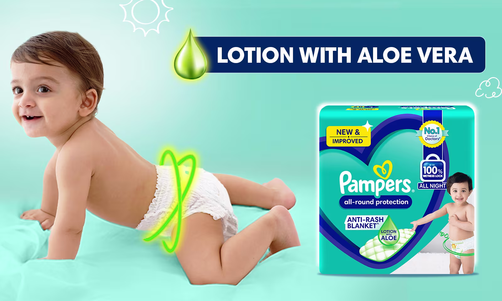 Pampers® All Round Protection Diaper Pants