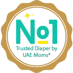 Number one badge — Pampers is the #1 pediatrician recommended diaper brand