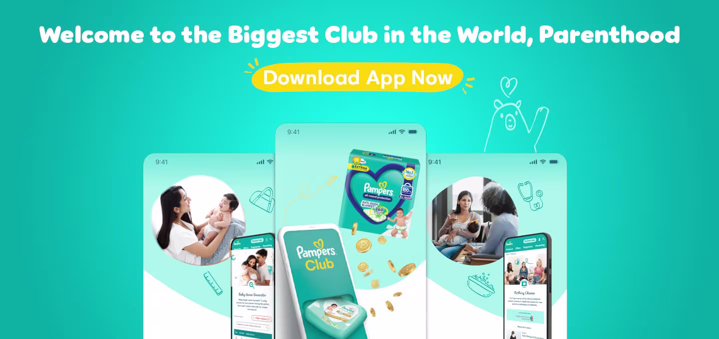 In-Article Banner - Pregnancy Tracker - App Install CTA Pampers app page banner 3
