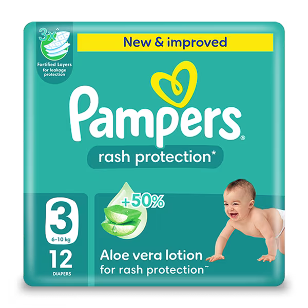 Pampers® Rash Protection, SIZE 1 - 8