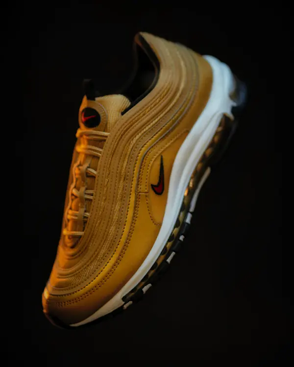 Nike Air Max 97 Og Gold Bullet Nike Air Max 97 OG "Golden Bullet" at Sneakersnstuff