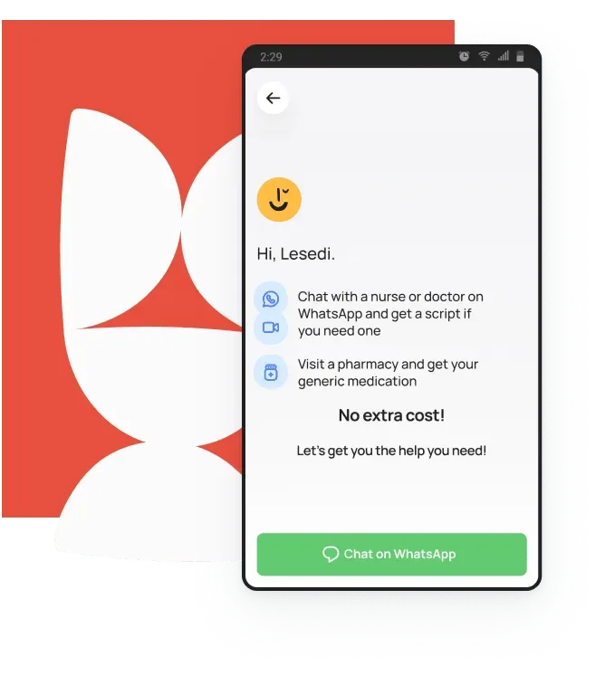 An image showing the health check-up on the Unu app.