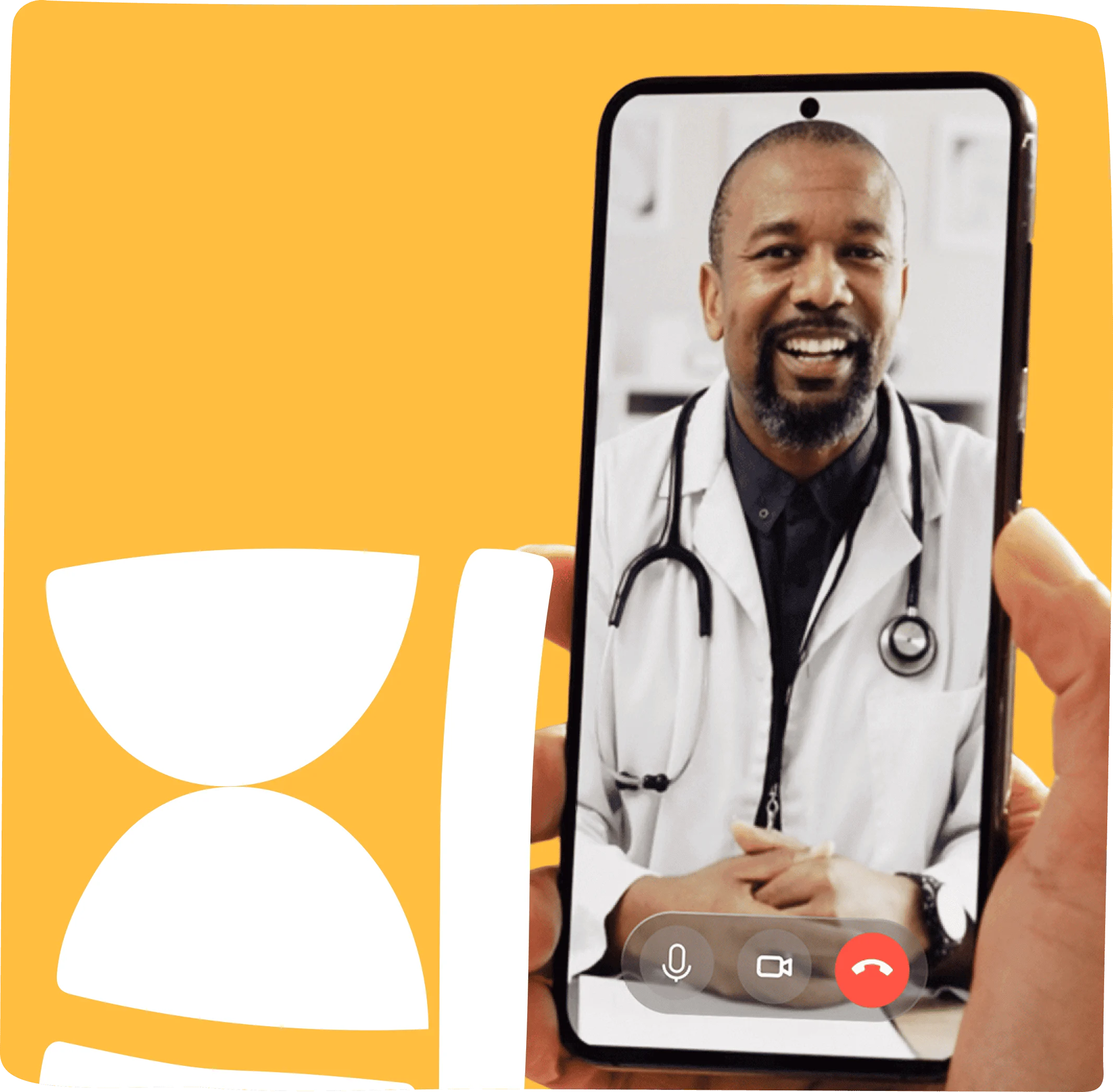 Doctor on a live video consultation on the Unu Health app.