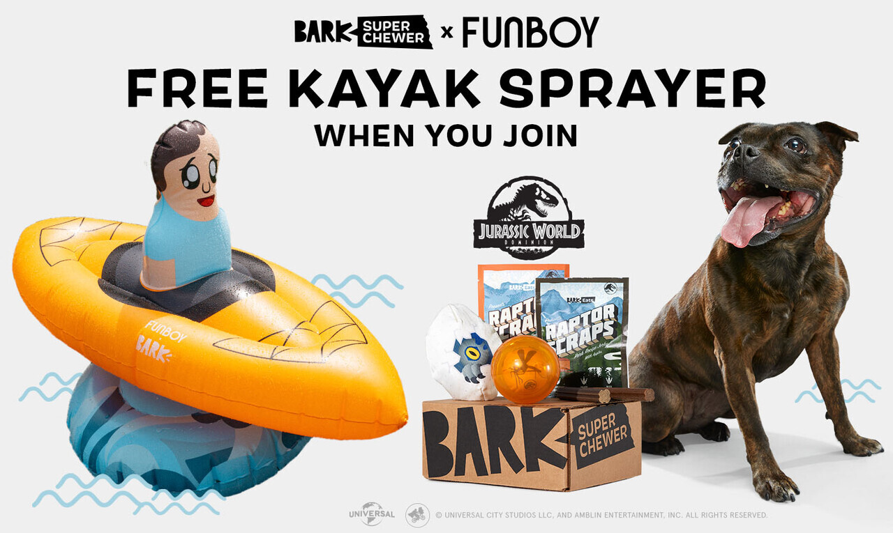 BARK SUPER CHEWER x FUNBOY - FREE KAYAK SPRAYER WHEN YOU JOIN - JURASSIC WORLD