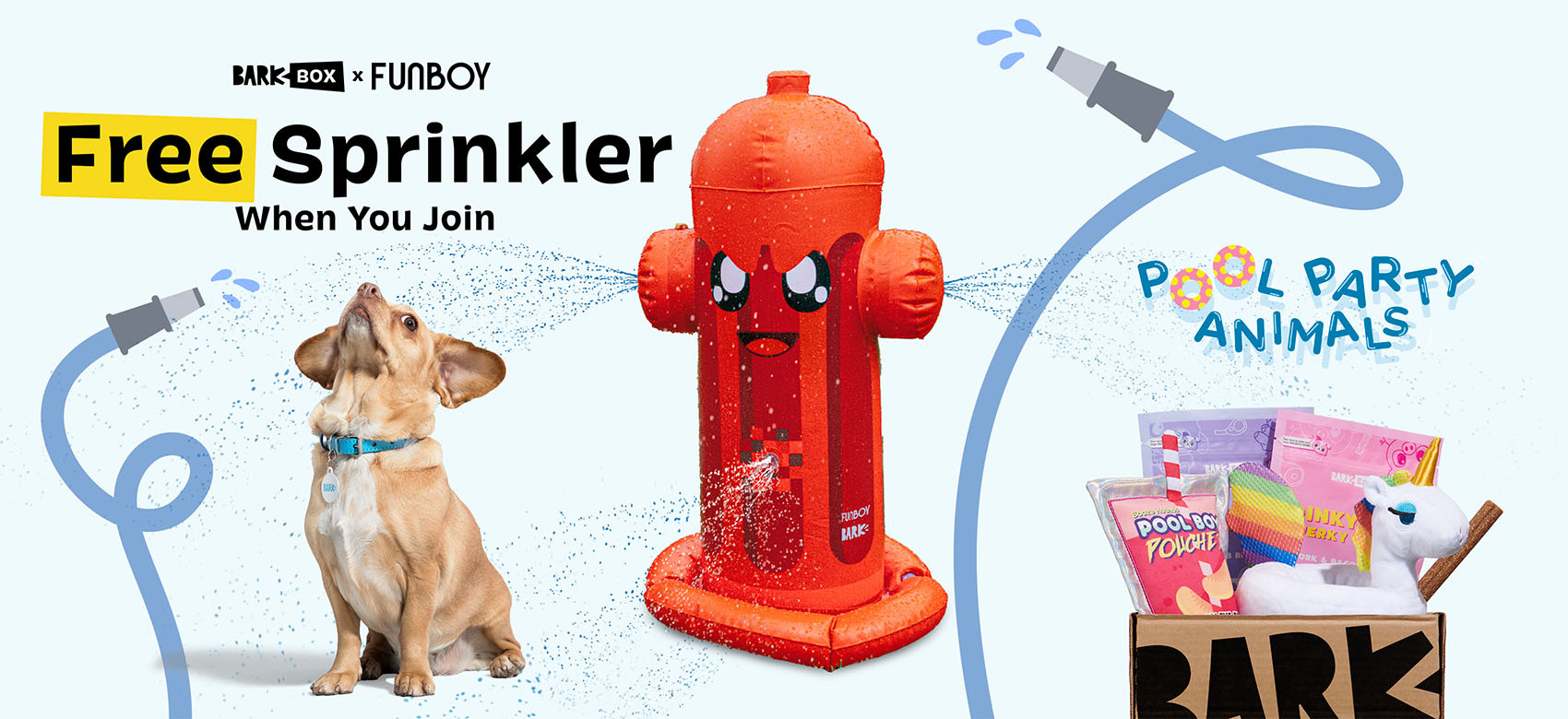 BARKBOX x FUNBOY - Free Sprinkler When You Join - $59 VALUE - POOL PARTY ANIMALS