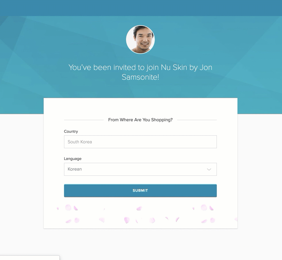 Animation of User Onboarding UI design and interaction.