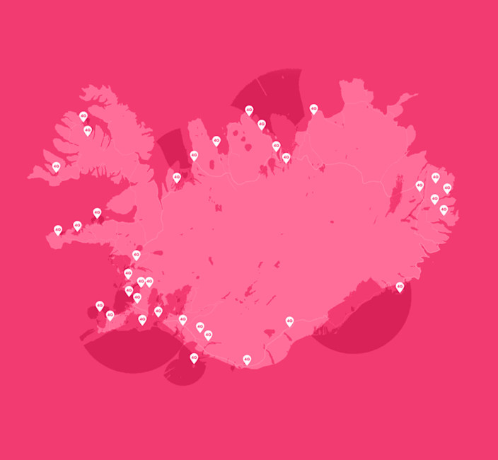 4.5G Þjónustusvæði