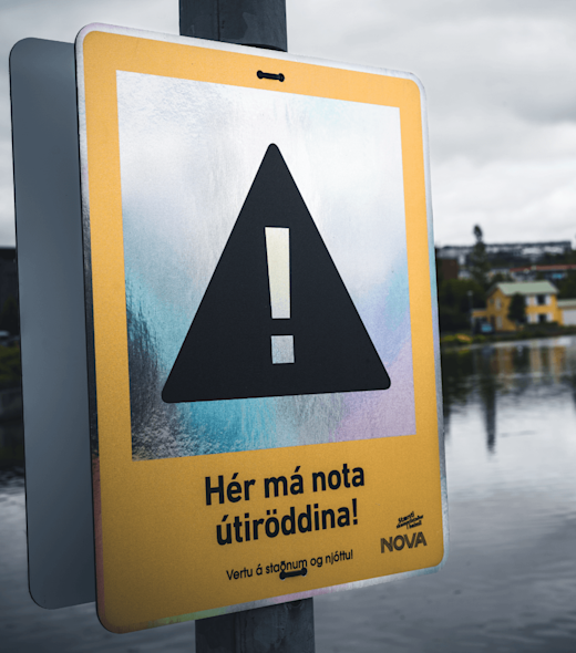 Hér má nota útiröddina