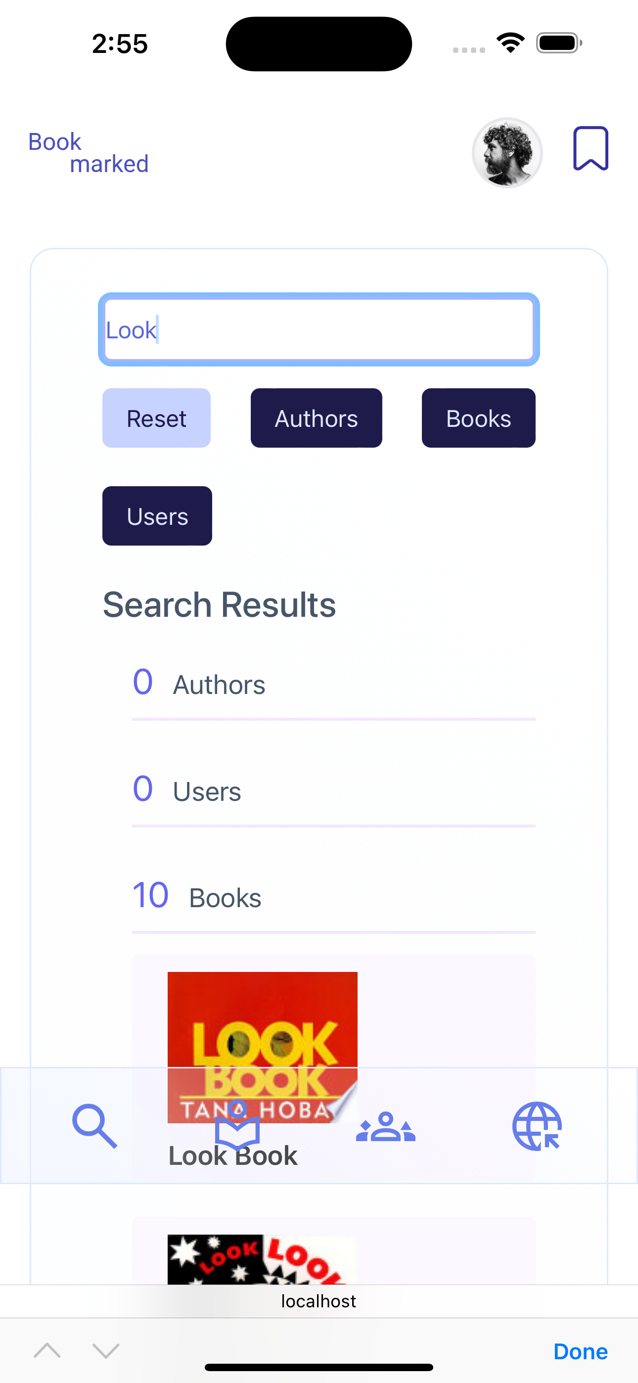Search results with a bug