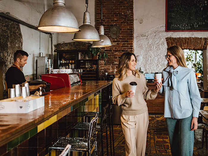 Take away coffees in Tallinn Café