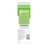 A green and white carton labelled "Johnson's" explains sustainable packaging for baby shampoo, using less plastic. Text includes instructions, ingredients, and warnings in both English and Spanish.