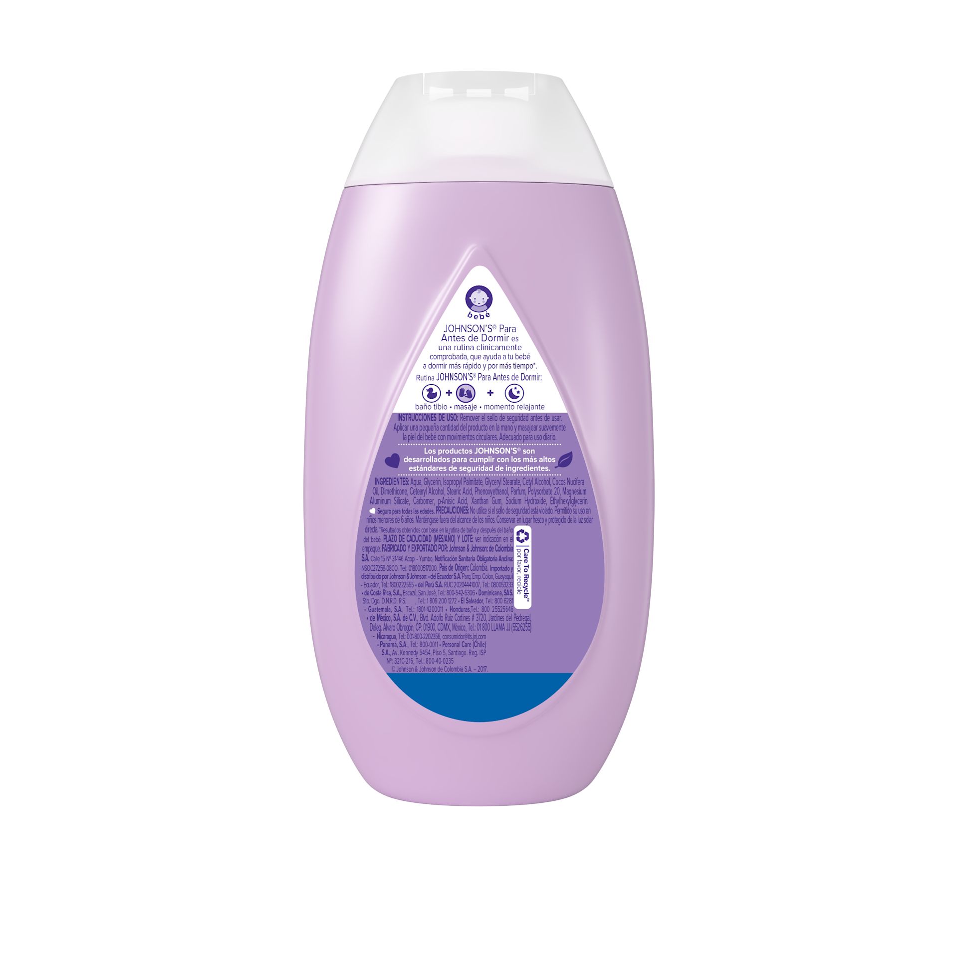 JOHNSON'S® crema hidratante para antes de dormir