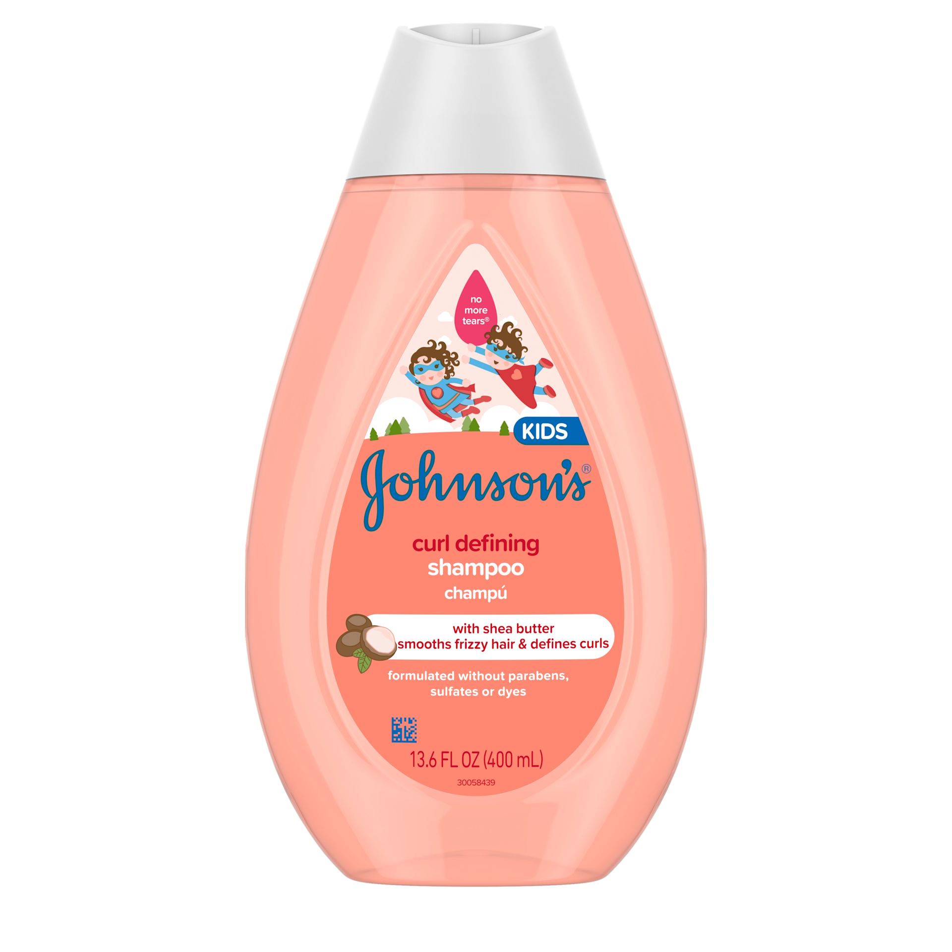 Front Pack shot of Johnson's® Curl Defining Shampoo for Kids’ Curly Hair 13.6FL OZ 400ML