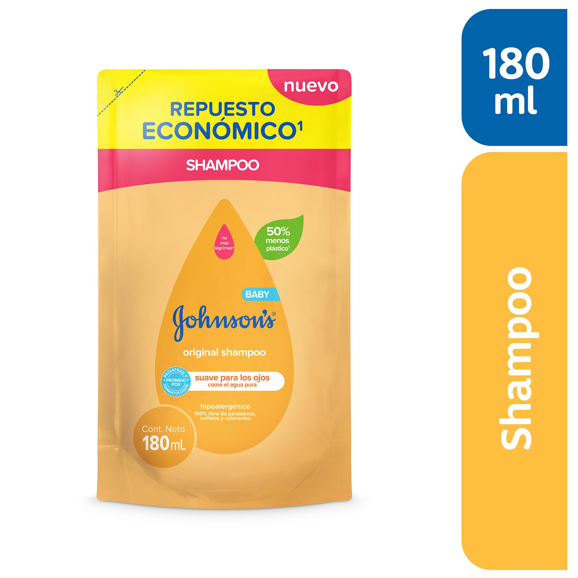 Repuesto Shampoo Bebé JOHNSON'S Original - 180ml 