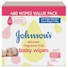 Johnsons fragrance free baby wipes