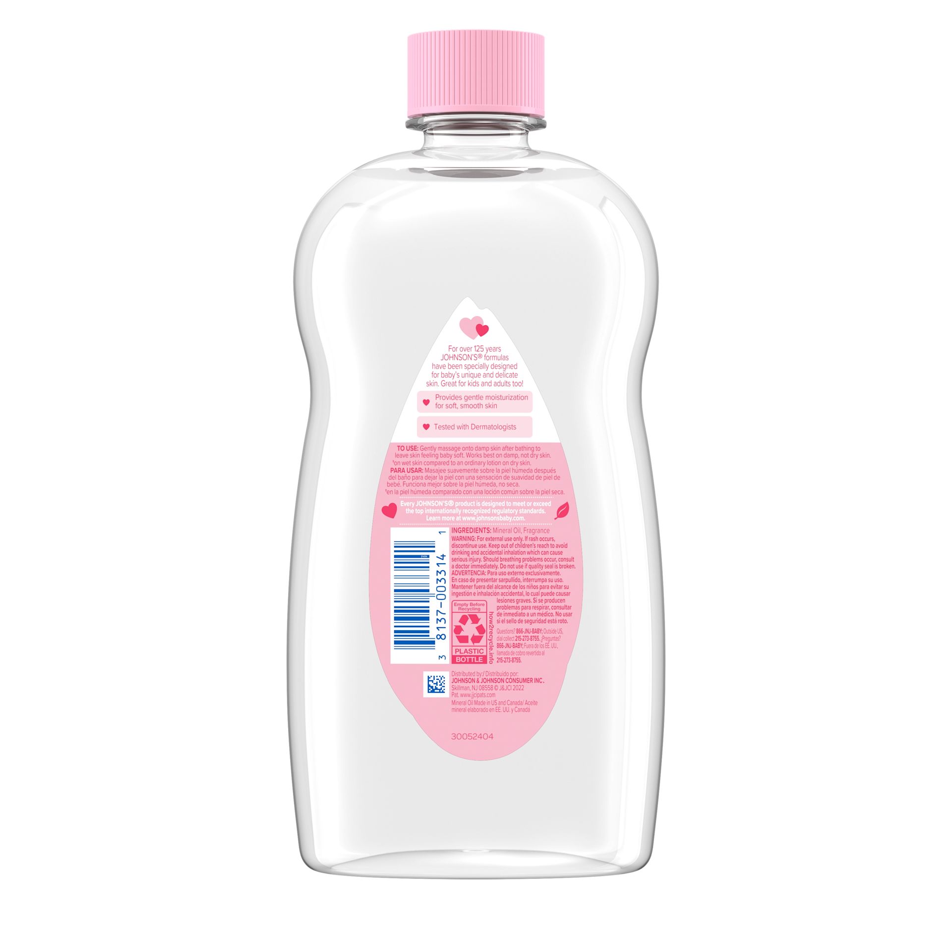 Back Pack shot of Johnson's® Baby 20oz 591ML