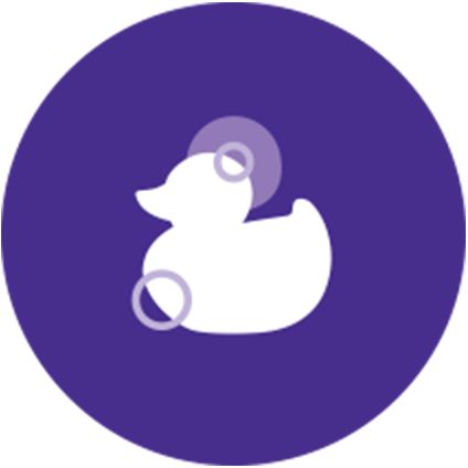 Warm bath duck icon