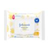 Johnson's Baby hand & face wipes, hypoallergenic, suitable for baby's sensitive skin, 25 wipes per pack, improves skin health by removing over 99% of germs, no more tears formula, alcohol-free, do not flush.