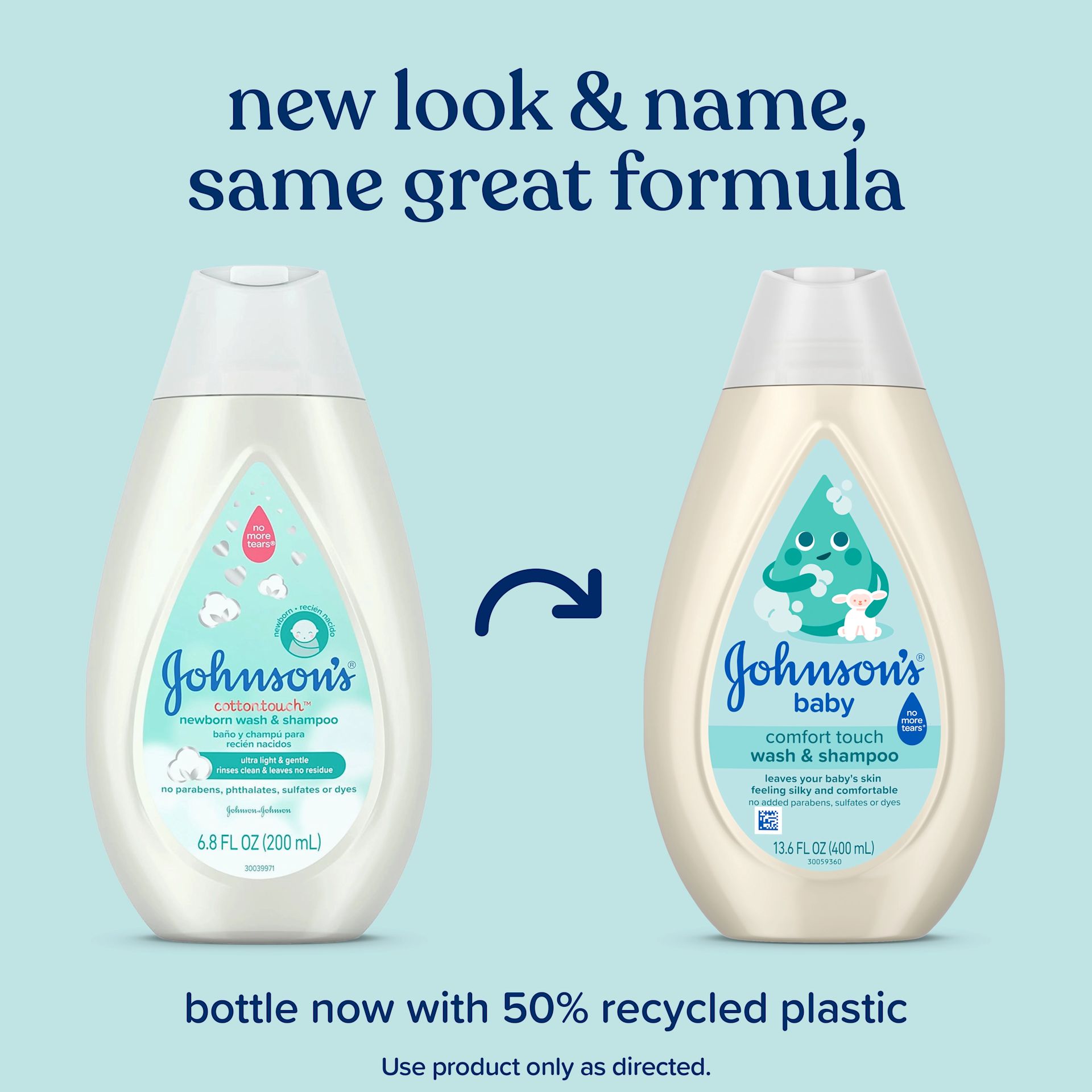 New look & name, same great formula. Bottle now with 50% recycled plastic
