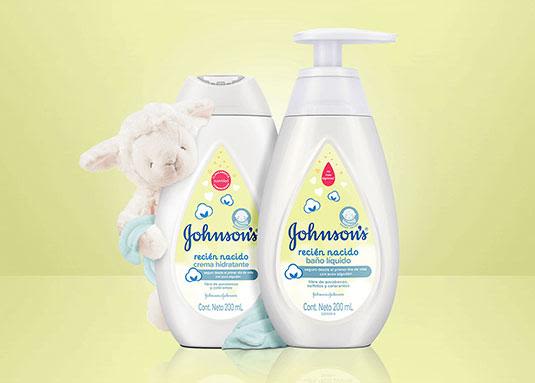 Nuestra nueva línea JOHNSON'S® Recién nacido para el cuidado de su piel