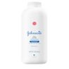 Johnson's Baby Powder bottle, 15 oz, labeled for gentle and mildness, with no parabens, phthalates, or dyes.