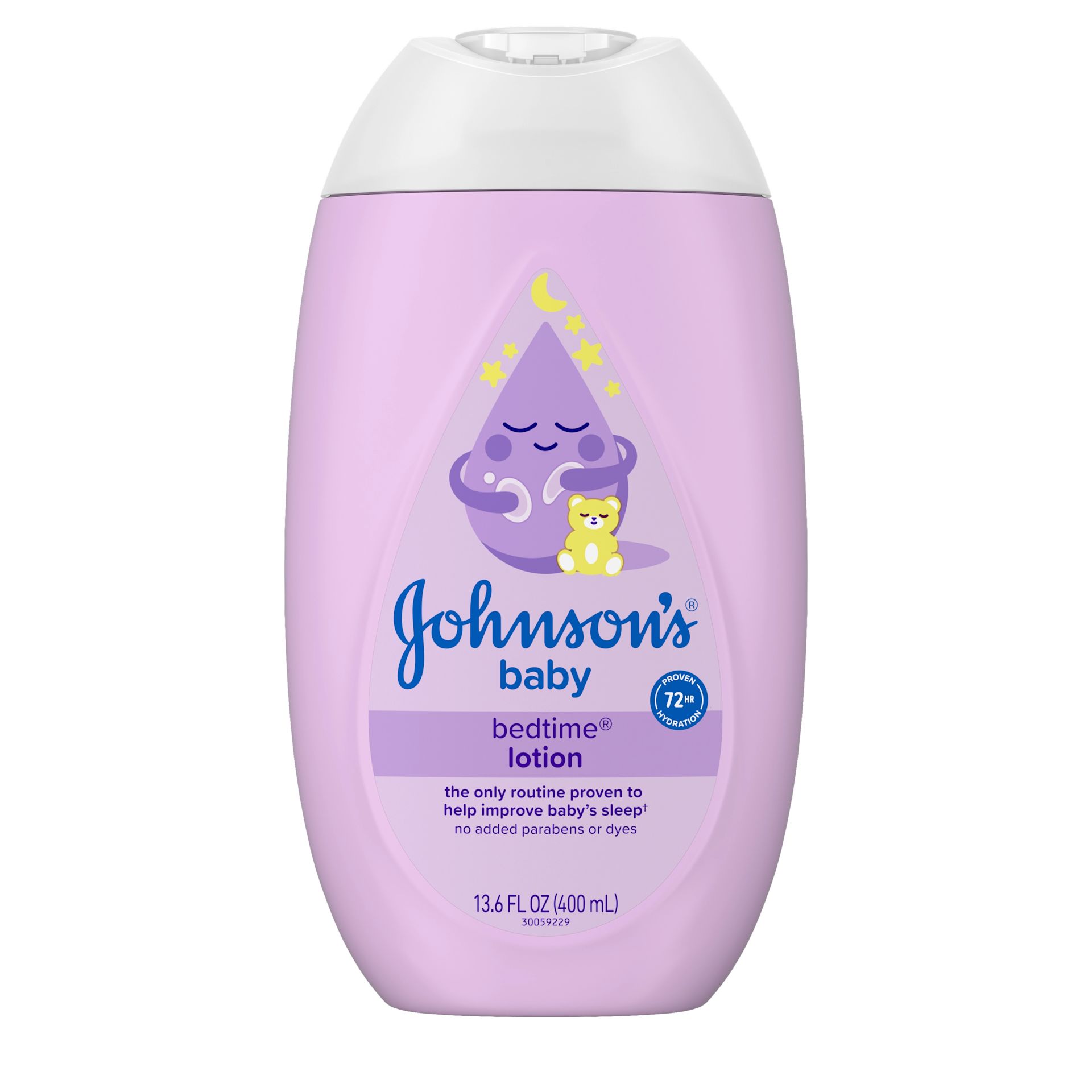 Front Pack shot of Johnson's® Bedtime® Baby Lotion 13.6FL OZ 400ML