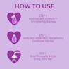 Instructions for using Johnson's Strengthening Shampoo and Conditioner: Step 1 - Wash hair with shampoo, Step 2 - Work conditioner into hair, Step 3 - Rinse thoroughly and enjoy strong, shiny hair.