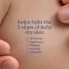 Helps fight the 5 signs of itchy dry skin, itchiness tightening flaking scaling redness